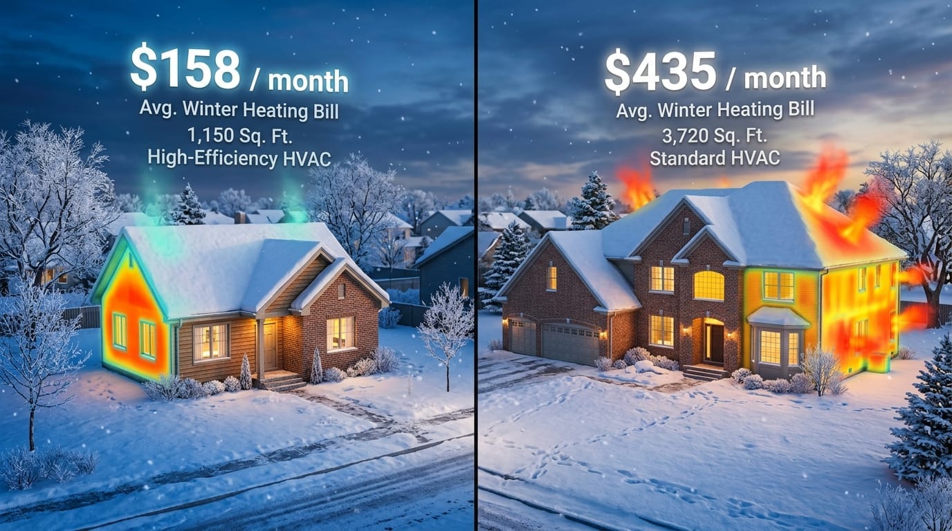 How Home Size Affects Heating Cost Monthly